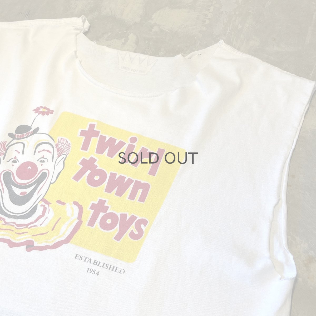 画像4: FRONT CLOWN PRINTED CRASH DAMAGE N/S TEE / Mens L (4)