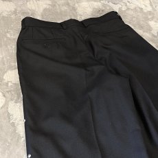 画像9: SIDE STUDS DECORATIVE BLACK COLOR SLACKS / W29~W33 (9)