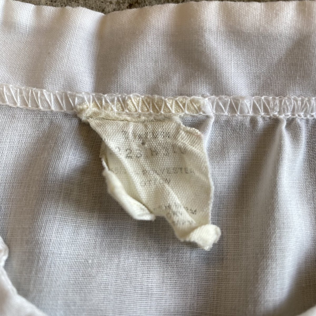 画像10: OLD POINT LACE EMBROIDERY S/S BLOUSE / Ladies L (10)