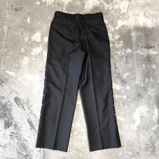 画像2: SIDE STUDS DECORATIVE BLACK COLOR SLACKS / W29~W33 (2)