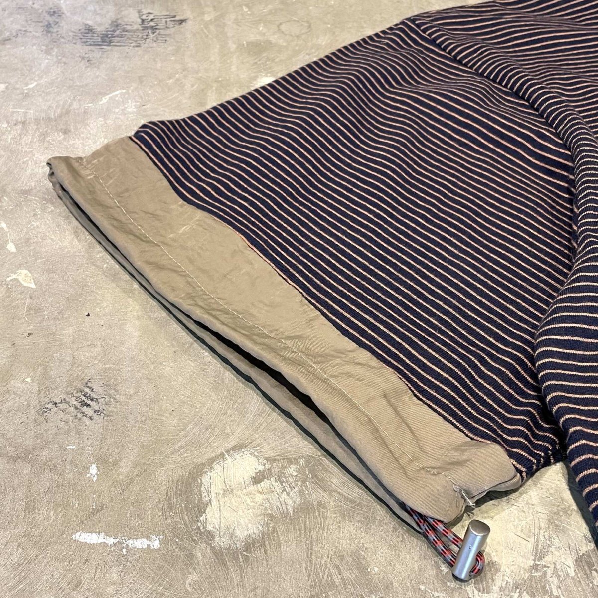 画像9: 【WONDERGROUND】BORDER PATTERN HALF BUTTON DRAW CODE S/S SHIRT / OS (9)