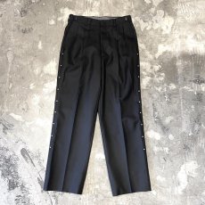 画像1: SIDE STUDS DECORATIVE BLACK COLOR SLACKS / W29~W33 (1)