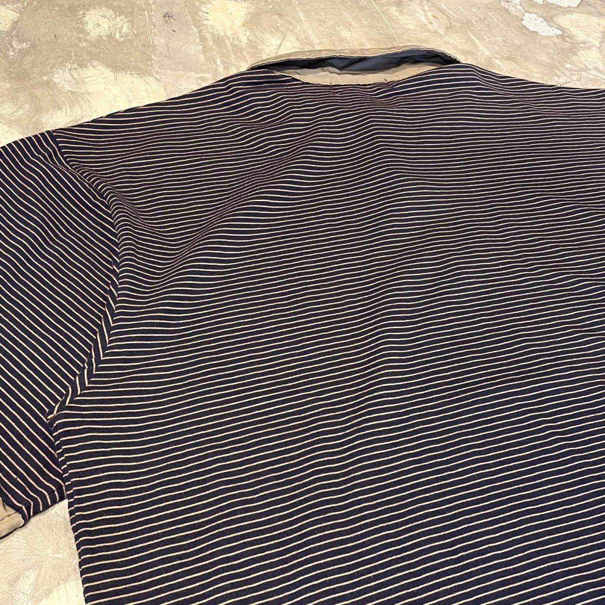 画像11: 【WONDERGROUND】BORDER PATTERN HALF BUTTON DRAW CODE S/S SHIRT / OS (11)