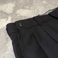 画像10: SIDE STUDS DECORATIVE BLACK COLOR SLACKS / W29~W33 (10)