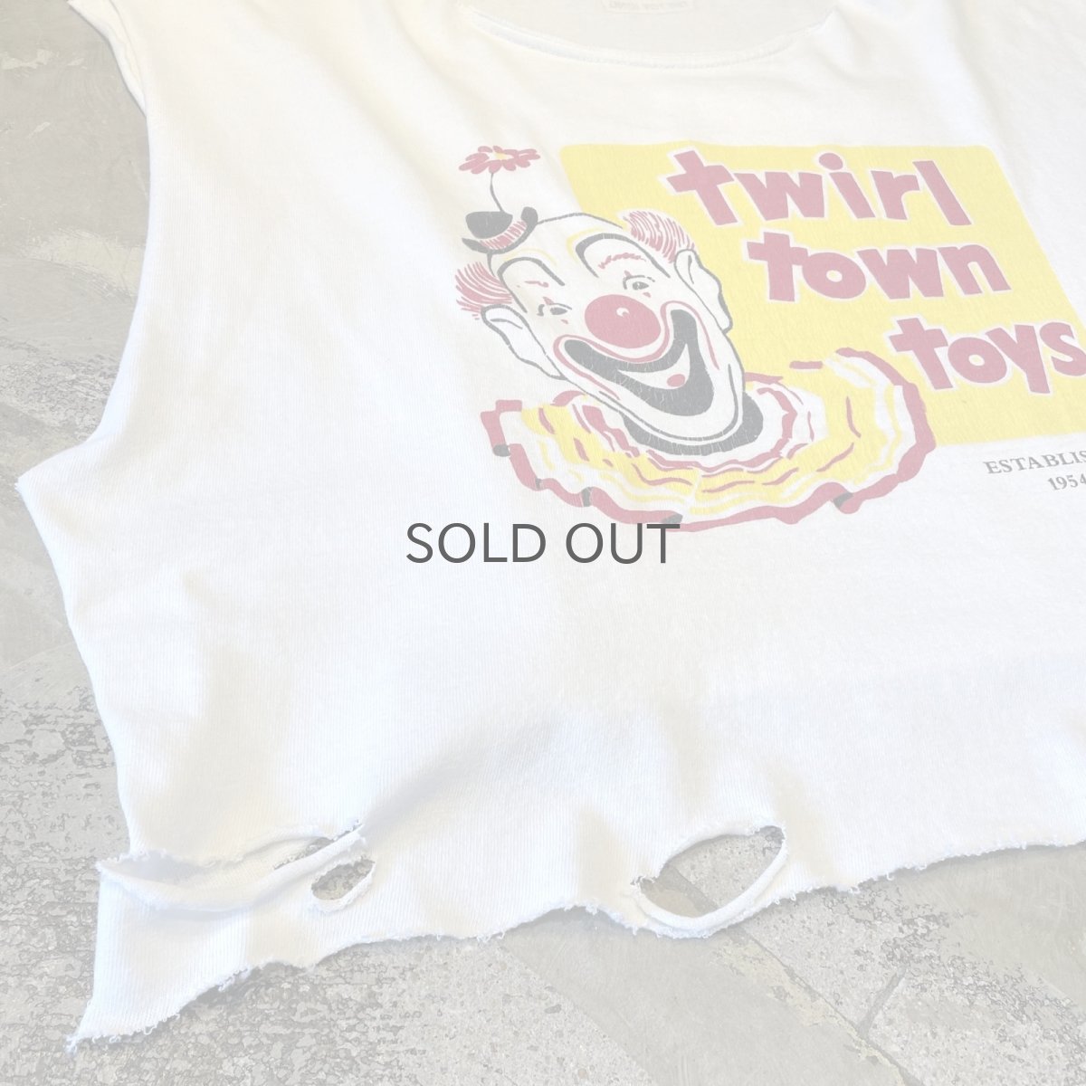 画像5: FRONT CLOWN PRINTED CRASH DAMAGE N/S TEE / Mens L (5)