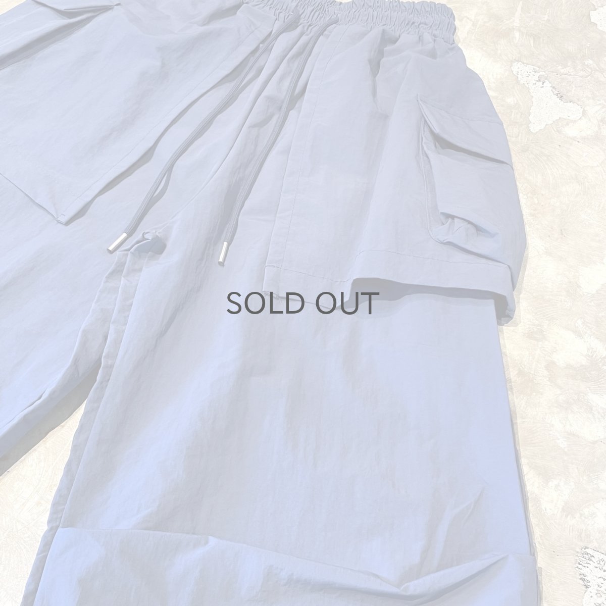 画像4: 【WONDERGROUND】LAYERED COLOR APRON PANTS / BLUE / OS (4)