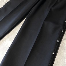 画像6: SIDE STUDS DECORATIVE BLACK COLOR SLACKS / W29~W33 (6)