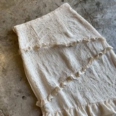 画像3: TIERED FRILL ASYMMETRY WASHER DESIGN SKIRT / W27 (3)