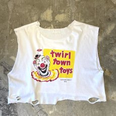 画像1: FRONT CLOWN PRINTED CRASH DAMAGE N/S TEE / Mens L (1)