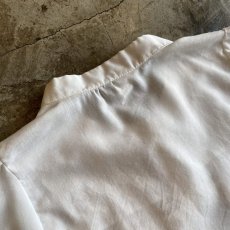 画像8: OLD POINT LACE EMBROIDERY S/S BLOUSE / Ladies L (8)