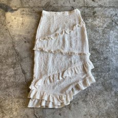 画像2: TIERED FRILL ASYMMETRY WASHER DESIGN SKIRT / W27 (2)