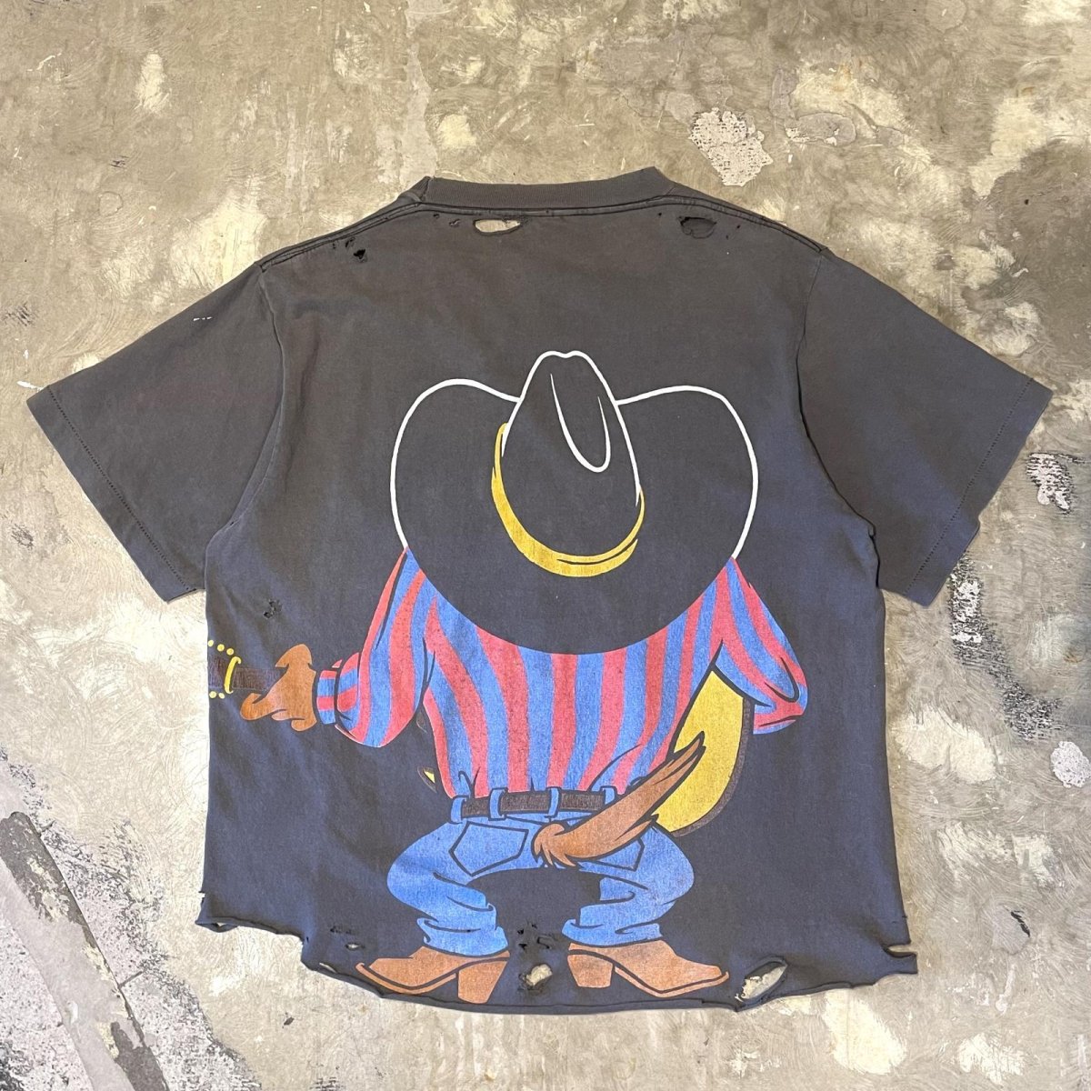 画像2: OLD "TAZMANIAN DEVIL" BOTH SIDE PRINTED CRASH DAMAGE S/S TEE / Mens M (2)