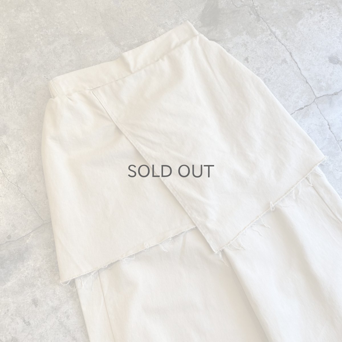 画像3: 【WONDERGROUND】CUT OFF WRAP SKIRT LAYERED PANTS / OS (3)