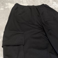 画像9: 【WONDERGROUND】BIG CARGO POCKET WIDE SWEAT PANTS / BLACK / OS (9)