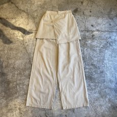 画像1: 【WONDERGROUND】CUT OFF WRAP SKIRT LAYERED PANTS / OS (1)