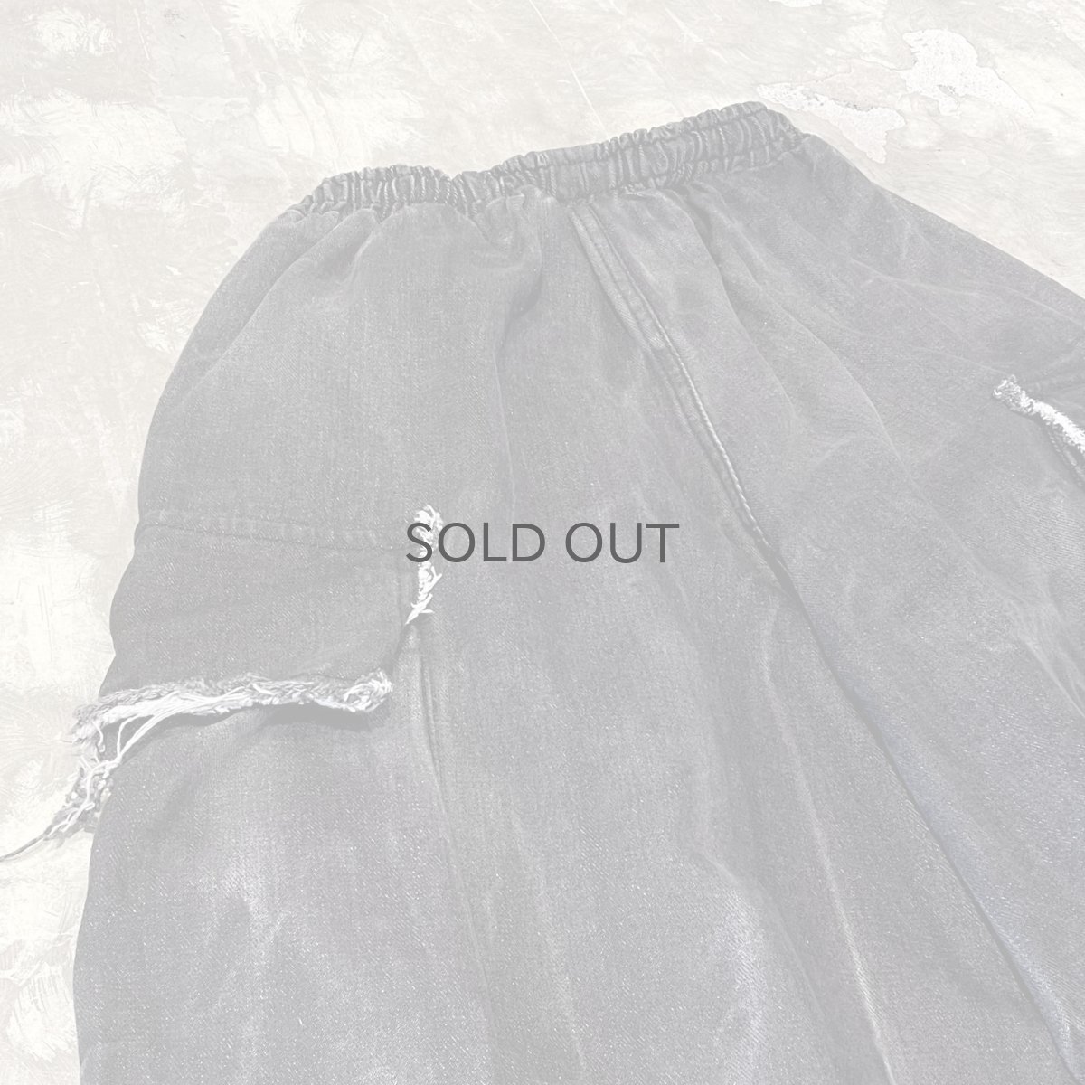 画像9: 【WONDERGROUND】BIG CARGO POCKET WIDE DENIM PANTS / BLACK / OS (9)