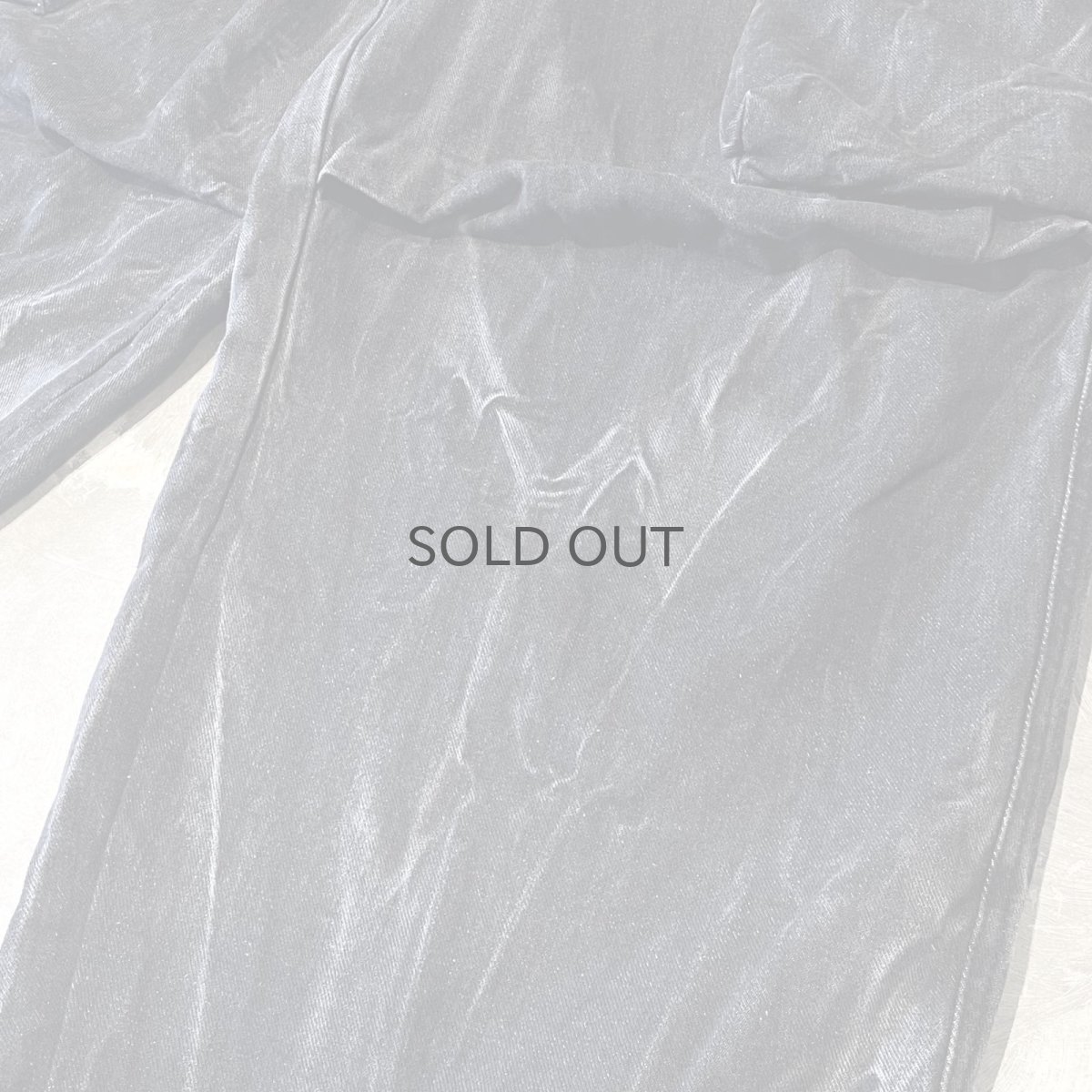 画像6: 【WONDERGROUND】BIG CARGO POCKET WIDE DENIM PANTS / BLACK / OS (6)