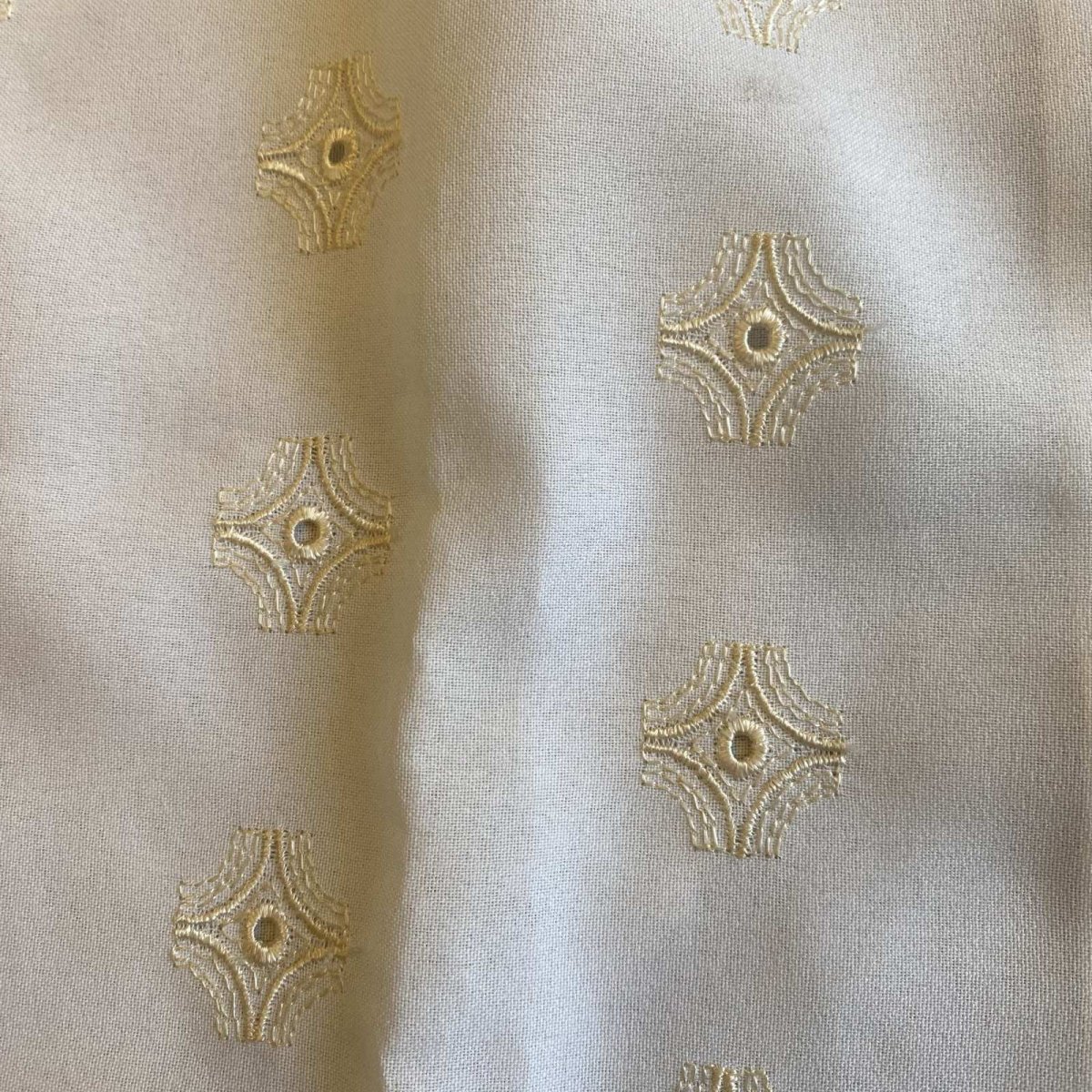 画像8: DESIGN EMBROIDERY PATTERN SHEER S/S SHIRT / Ladies M (8)