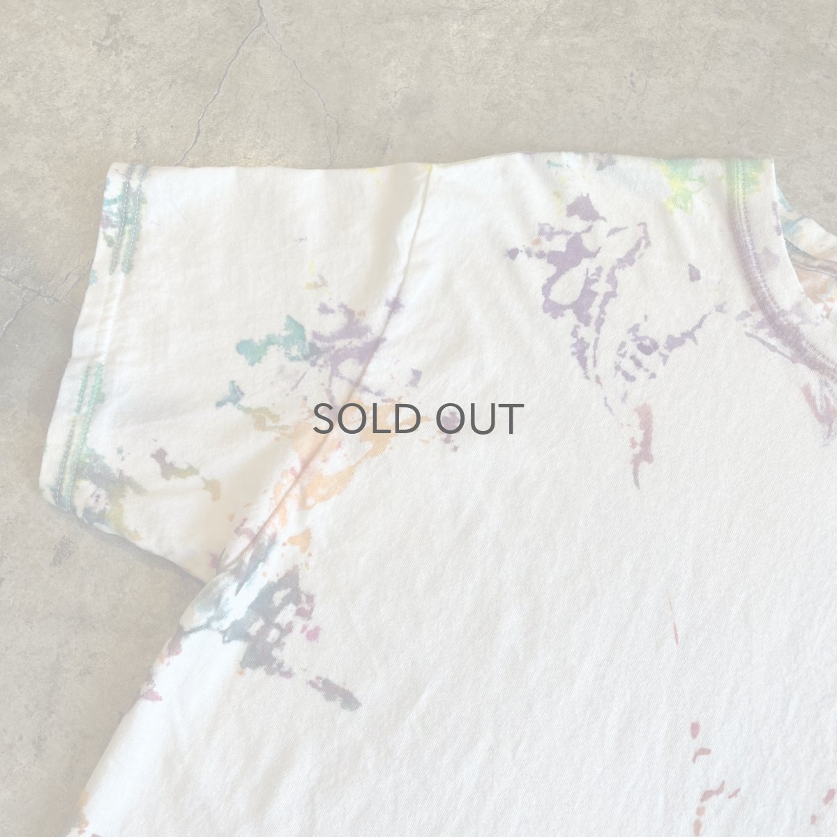 画像8: MIX COLOR SPLASH PATTERN DESIGN S/S TEE / Ladies L (8)