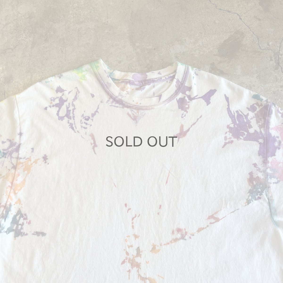 画像7: MIX COLOR SPLASH PATTERN DESIGN S/S TEE / Ladies L (7)