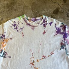 画像7: MIX COLOR SPLASH PATTERN DESIGN S/S TEE / Ladies L (7)