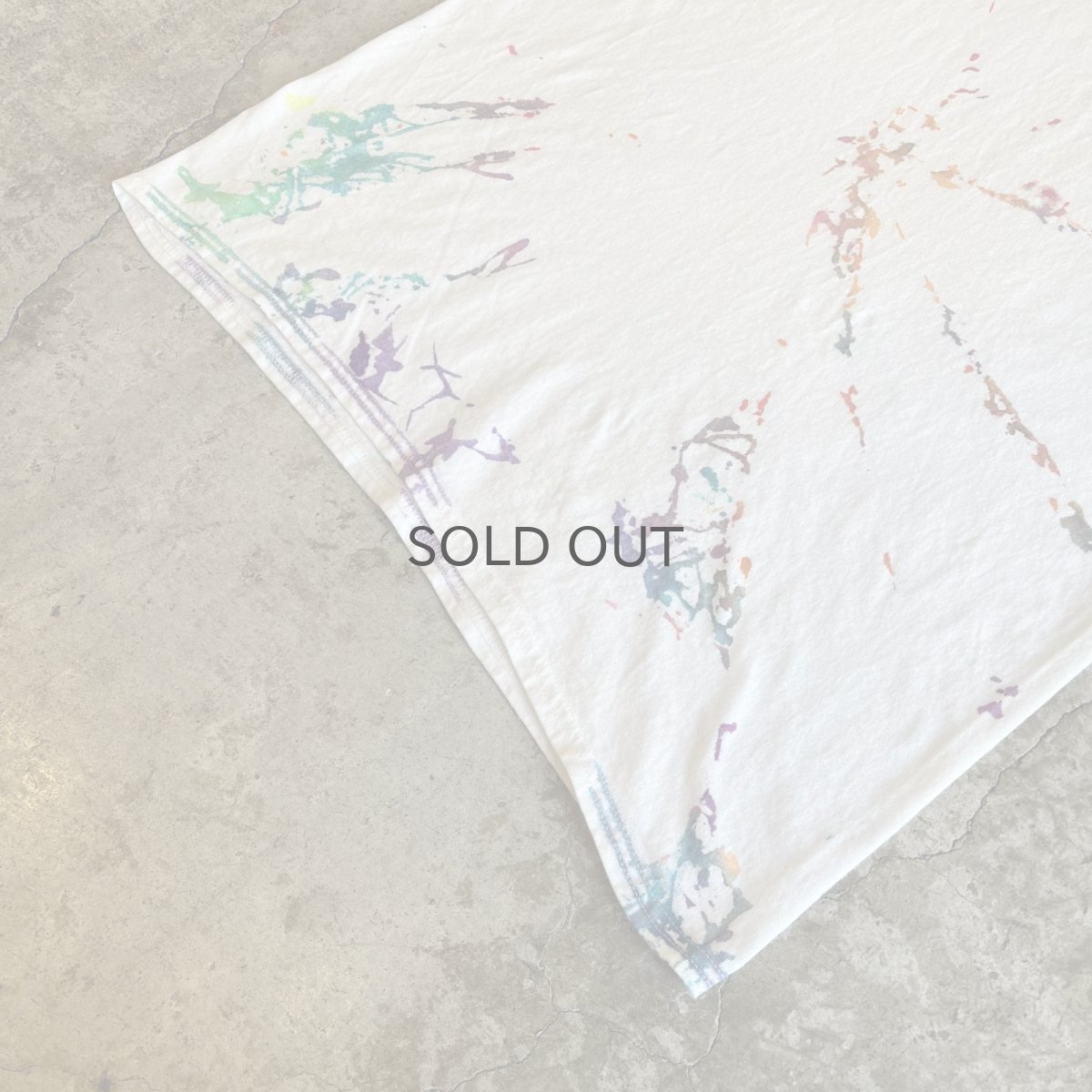 画像4: MIX COLOR SPLASH PATTERN DESIGN S/S TEE / Ladies L (4)