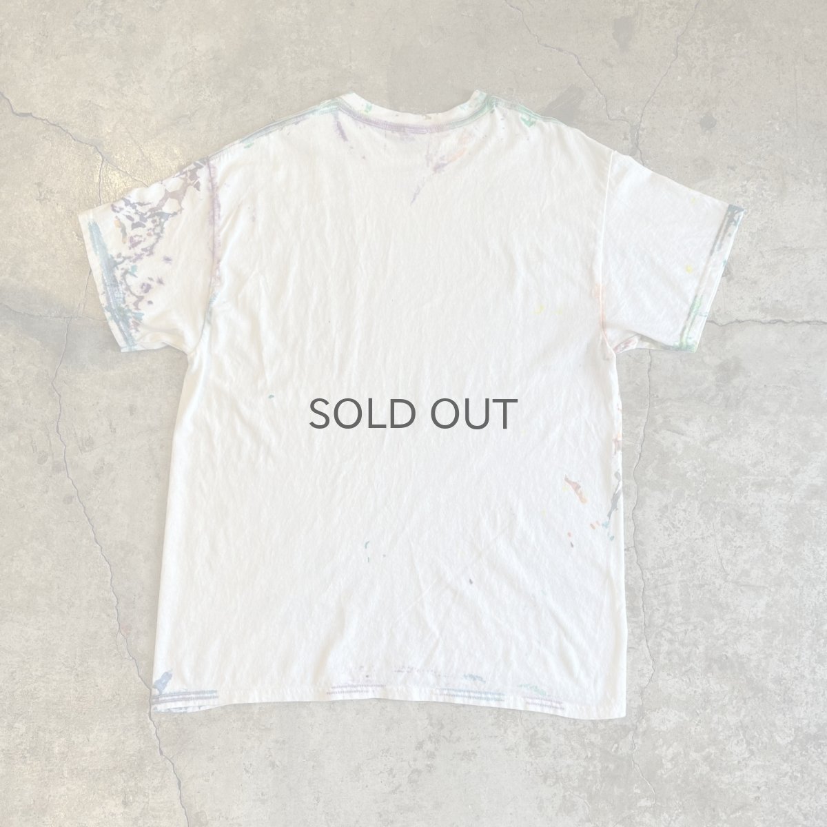 画像2: MIX COLOR SPLASH PATTERN DESIGN S/S TEE / Ladies L (2)