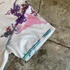 画像6: MIX COLOR SPLASH PATTERN DESIGN S/S TEE / Ladies L (6)