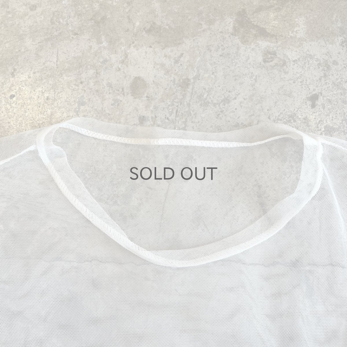 画像10: WHITE COLOR OVER DESIGN TULLE SHEER L/S TOPS / Ladies L (10)