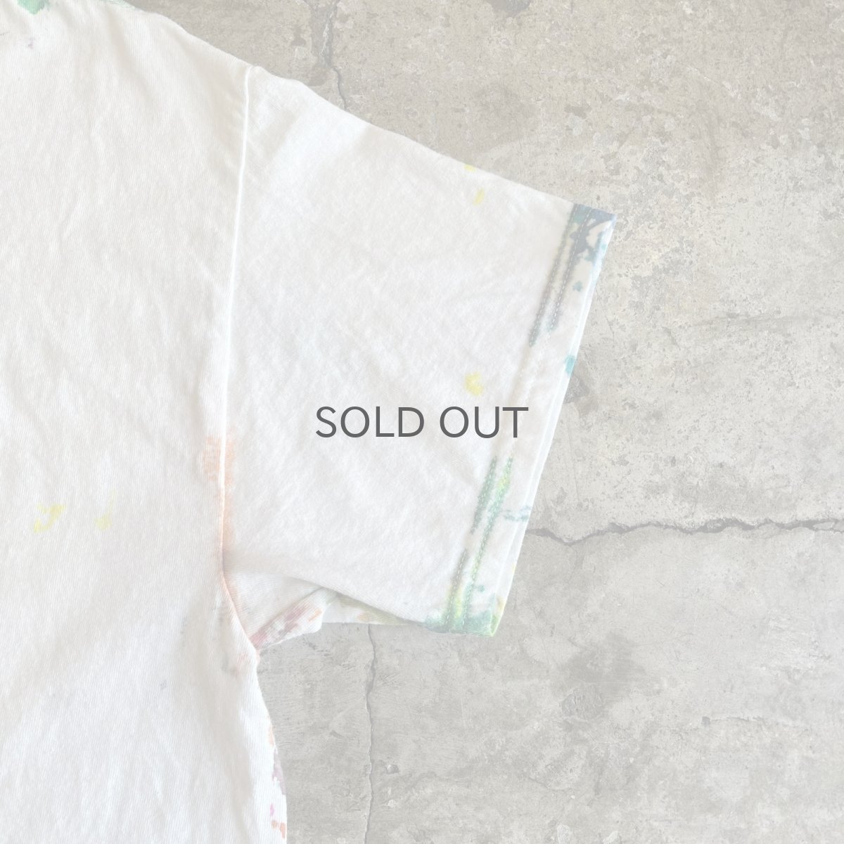 画像10: MIX COLOR SPLASH PATTERN DESIGN S/S TEE / Ladies L (10)