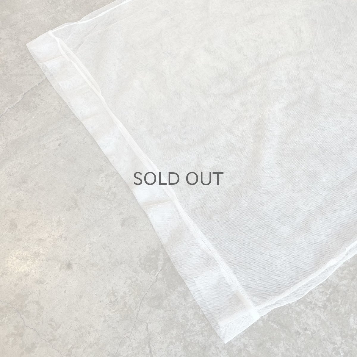 画像4: WHITE COLOR OVER DESIGN TULLE SHEER L/S TOPS / Ladies L (4)