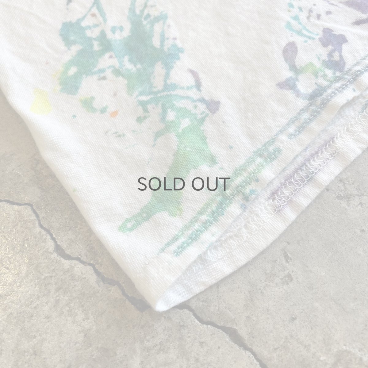 画像3: MIX COLOR SPLASH PATTERN DESIGN S/S TEE / Ladies L (3)