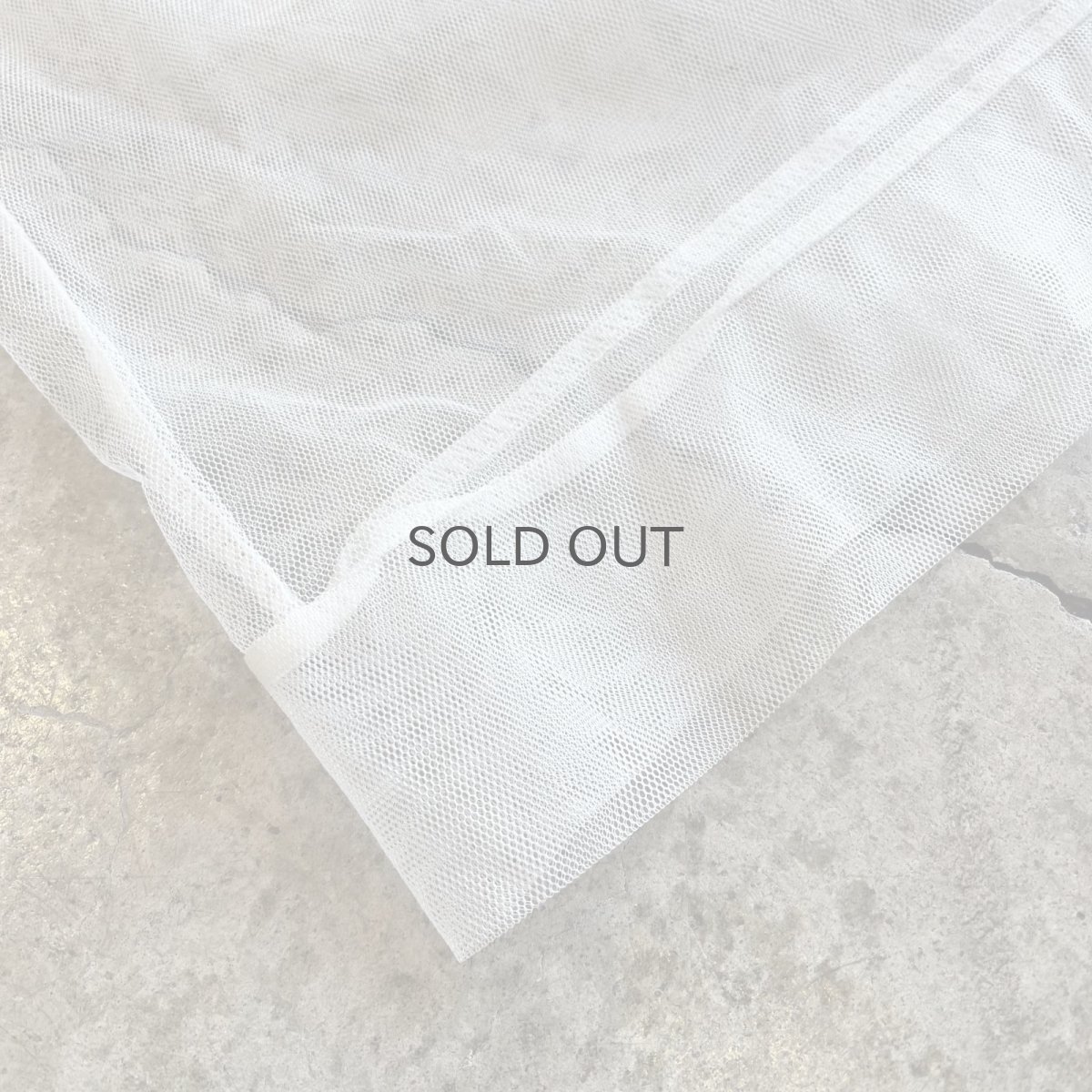 画像3: WHITE COLOR OVER DESIGN TULLE SHEER L/S TOPS / Ladies L (3)