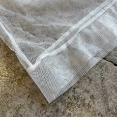 画像3: WHITE COLOR OVER DESIGN TULLE SHEER L/S TOPS / Ladies L (3)