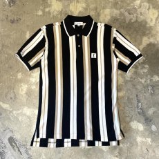 画像1: 【YVES SAINT LAURENT】LOGO PATCHED STRIPE PATTERN S/S POLO SHIRT / Mens M (1)