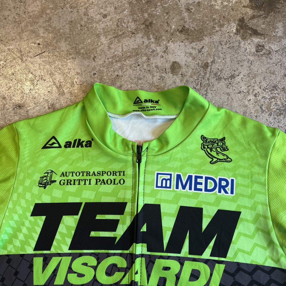 画像6: 【ALKA SPORTS】ALL OVER MIX LOGO PATTERN COLOR CYCLING ZIP UP S/S TOPS / Ladies M / MADE IN ITALY (6)