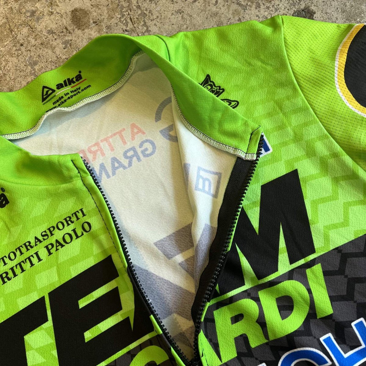 画像9: 【ALKA SPORTS】ALL OVER MIX LOGO PATTERN COLOR CYCLING ZIP UP S/S TOPS / Ladies M / MADE IN ITALY (9)