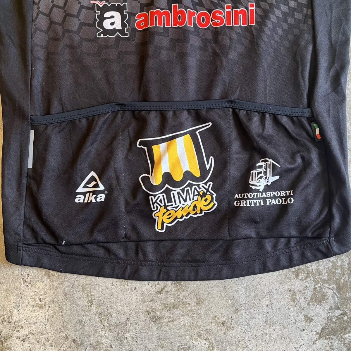 画像11: 【ALKA SPORTS】ALL OVER MIX LOGO PATTERN COLOR CYCLING ZIP UP S/S TOPS / Ladies M / MADE IN ITALY (11)