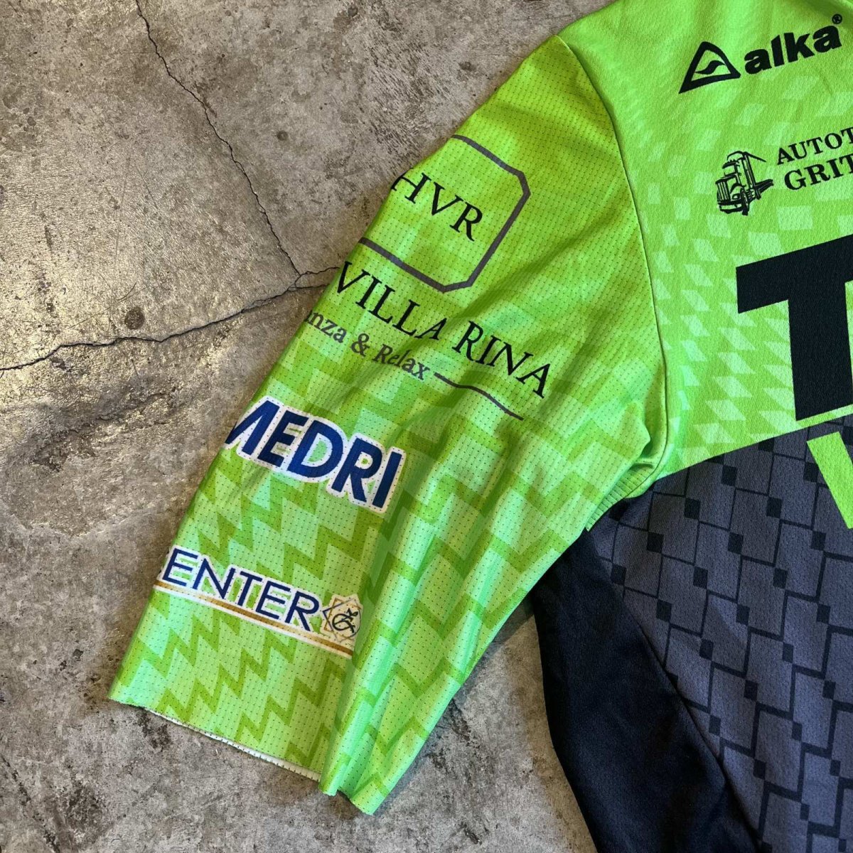 画像5: 【ALKA SPORTS】ALL OVER MIX LOGO PATTERN COLOR CYCLING ZIP UP S/S TOPS / Ladies M / MADE IN ITALY (5)