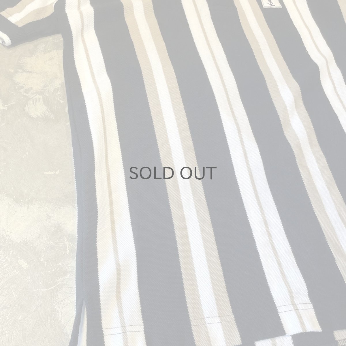 画像5: 【YVES SAINT LAURENT】LOGO PATCHED STRIPE PATTERN S/S POLO SHIRT / Mens M (5)