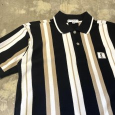 画像3: 【YVES SAINT LAURENT】LOGO PATCHED STRIPE PATTERN S/S POLO SHIRT / Mens M (3)