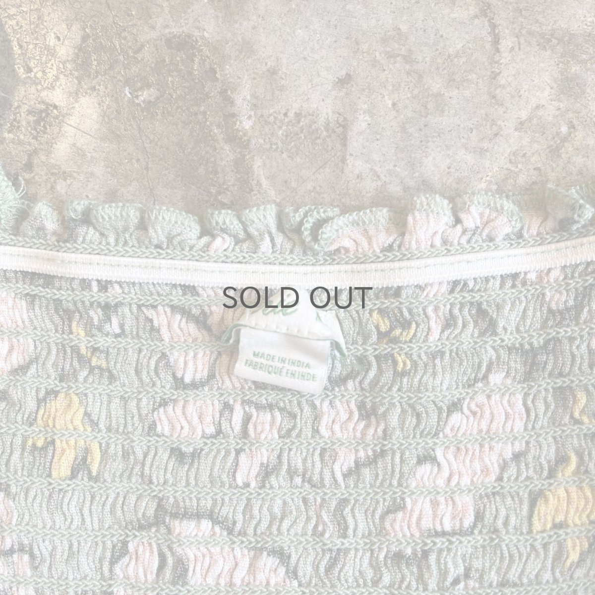 画像10: ALL OVER FLOWER PATTERN GATHER DESIGN CAMISOLE TOPS / Ladies S~M(M) (10)