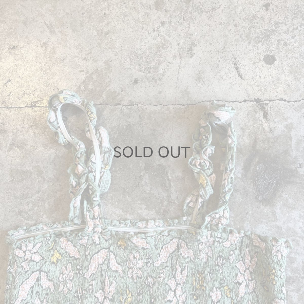 画像6: ALL OVER FLOWER PATTERN GATHER DESIGN CAMISOLE TOPS / Ladies S~M(M) (6)