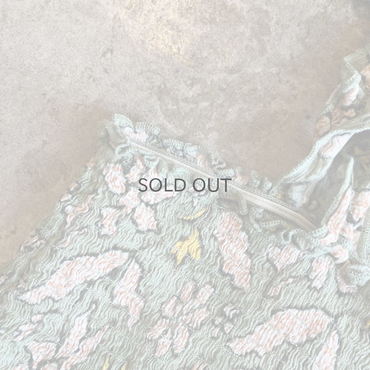 画像8: ALL OVER FLOWER PATTERN GATHER DESIGN CAMISOLE TOPS / Ladies S~M(M) (8)