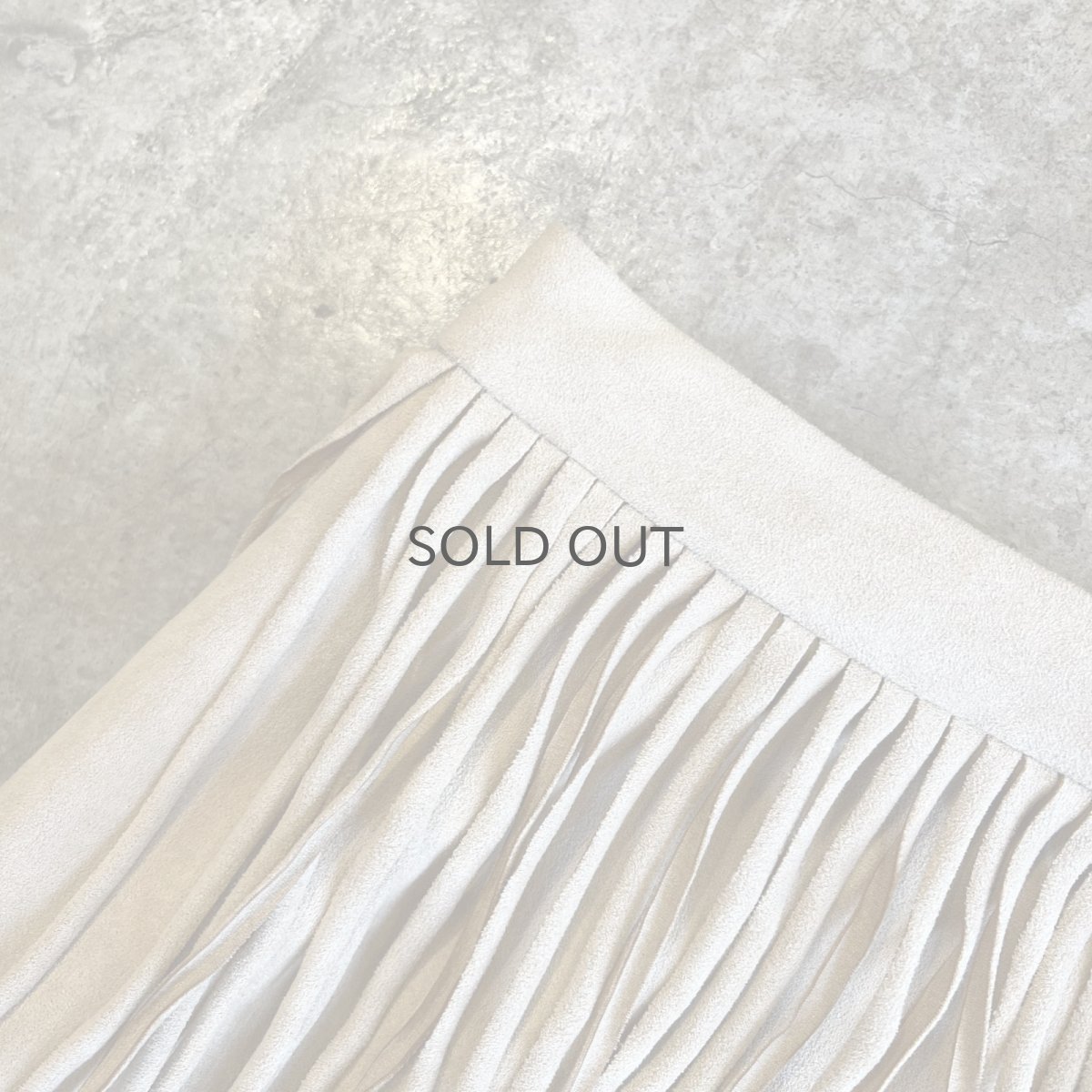 画像7: FAUX SUEDE TIERED DESIGN FRINGE SKIRT / W26 (7)