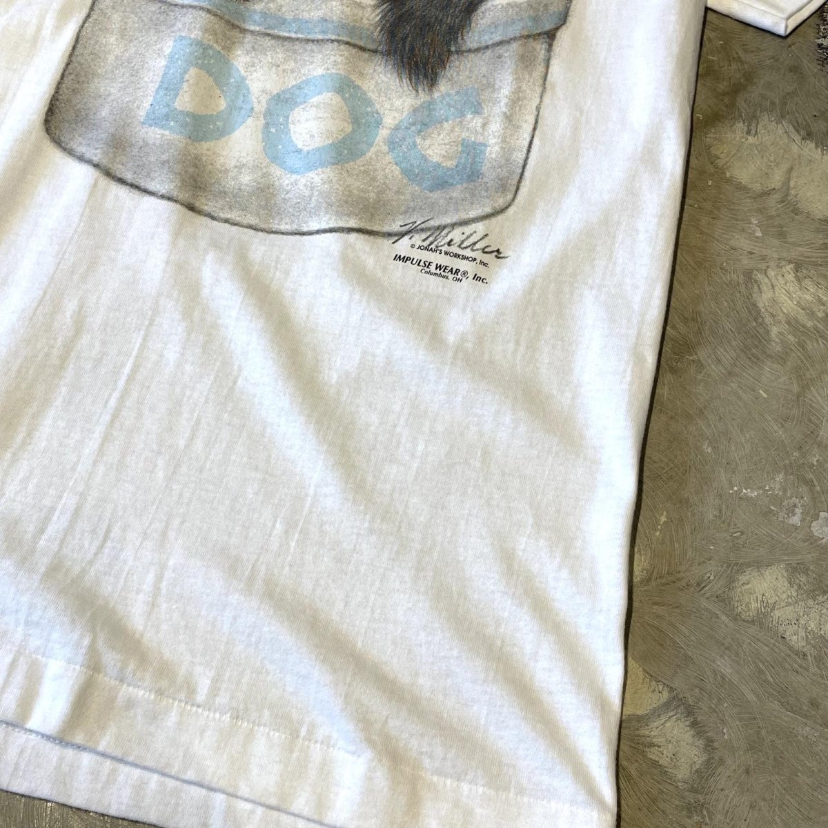 画像6: 90's FRONT SLEEPLING CAT PRINTED S/S TEE / Mens M (6)