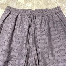 画像12: ALL OVER GEOMETRIC PATTERN WIDE SILHOUETTE PANTS / ~W32 (12)