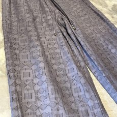 画像5: ALL OVER GEOMETRIC PATTERN WIDE SILHOUETTE PANTS / ~W32 (5)