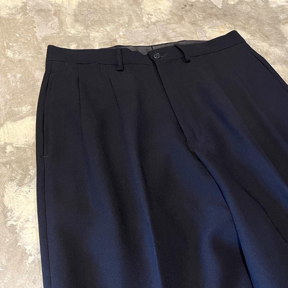 画像3: 【EMPORIO ARMANI】DARK NAVY COLOR STRAIGHT SLACKS / W28 / MADE IN ITARY (3)