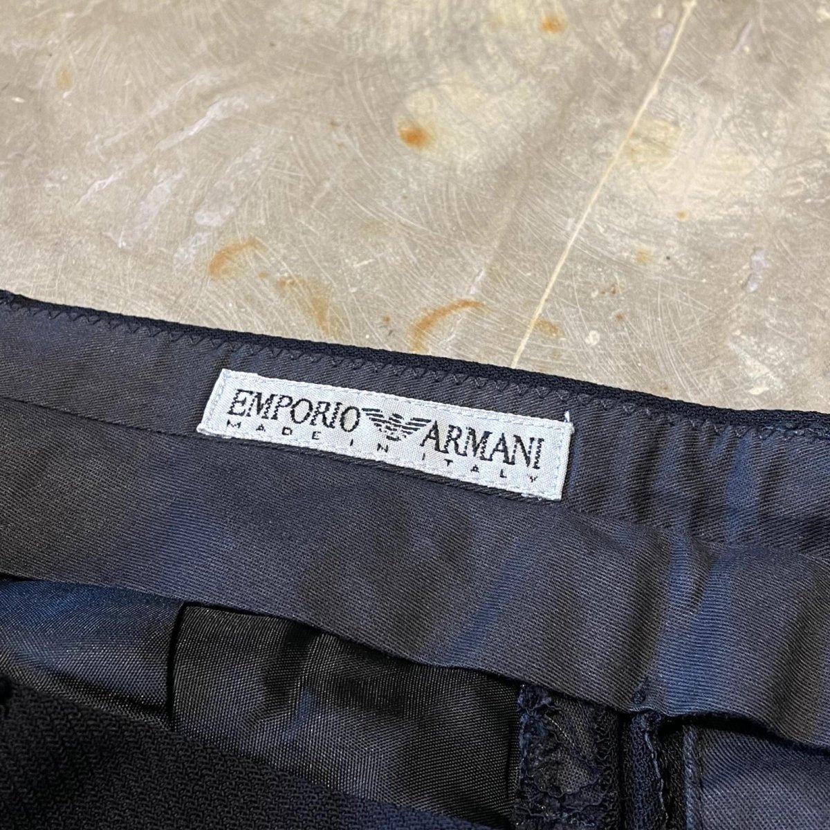 画像10: 【EMPORIO ARMANI】DARK NAVY COLOR STRAIGHT SLACKS / W28 / MADE IN ITARY (10)